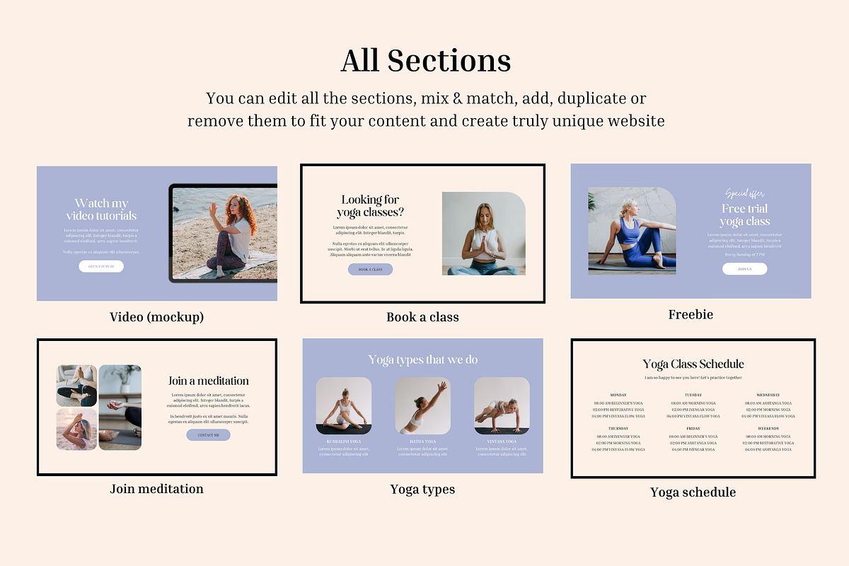 Yoga Coach Rachelle Website Template, a Websites & App Template by Eden Origin Studio (Photo 8 of 11)