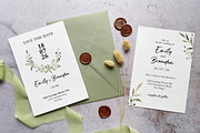 Minimalist Greenery Wedding Suite, an Invitation Template by BlueRobinDesignShop (Thumbnail 3 of 5)