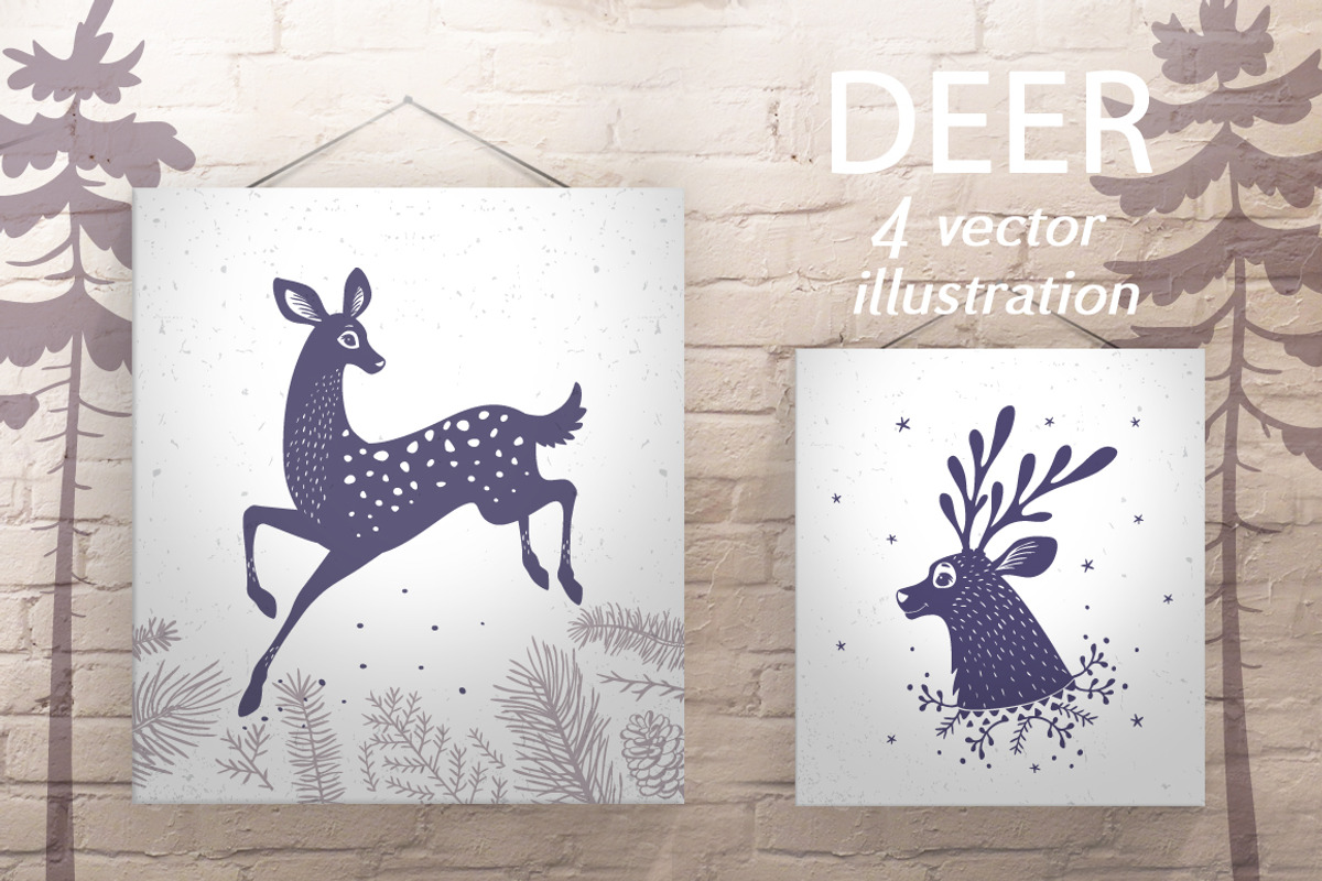 silhouette Deer stylized, an Animal Illustration by JulianArt (Photo 1 of 3)