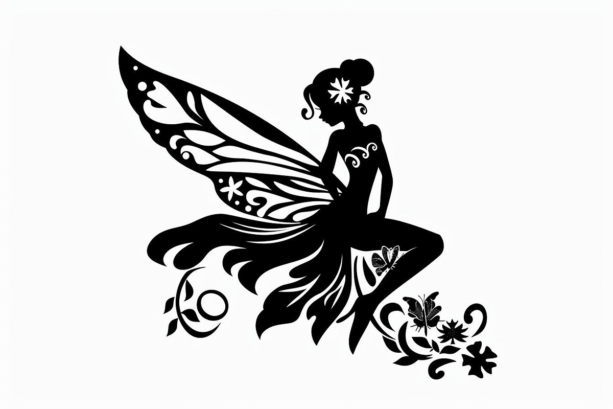 Silhouette of a fairy with delicate, an Illustration by Amazin_art (Photo 7 of 13)