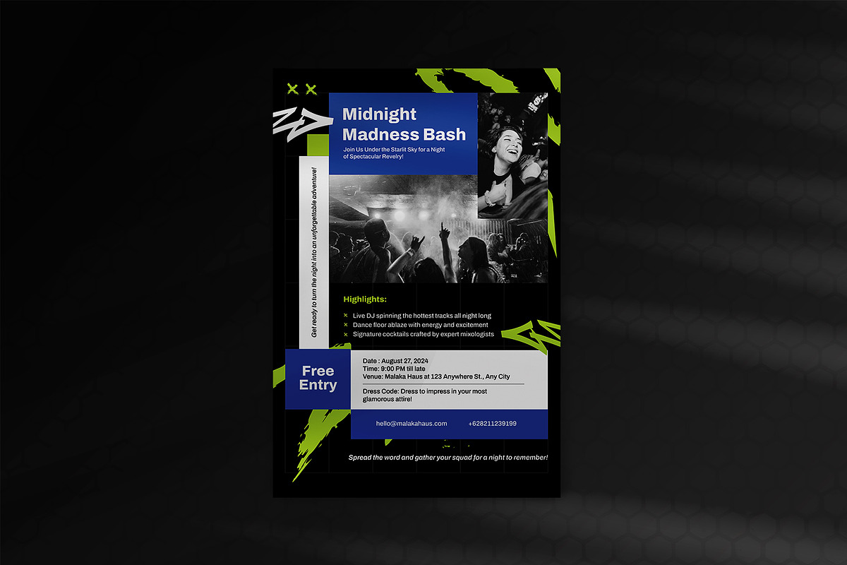 Madness Party - Poster Template, a Poster Template by StreaksideStd (Photo 2 of 2)