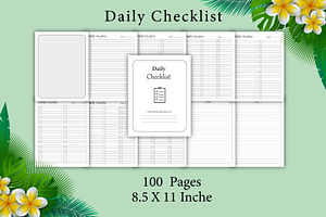 Editable Daily Checklist Planner