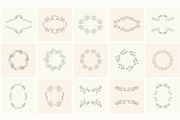 Hand drawn floral frames. Bundle., a Decorative Illustration by Designwork (Thumbnail 9 of 21)