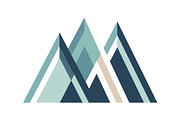 Geometric Mountain Icons Pack, an Object Graphic by yasushie (Thumbnail 8 of 12)