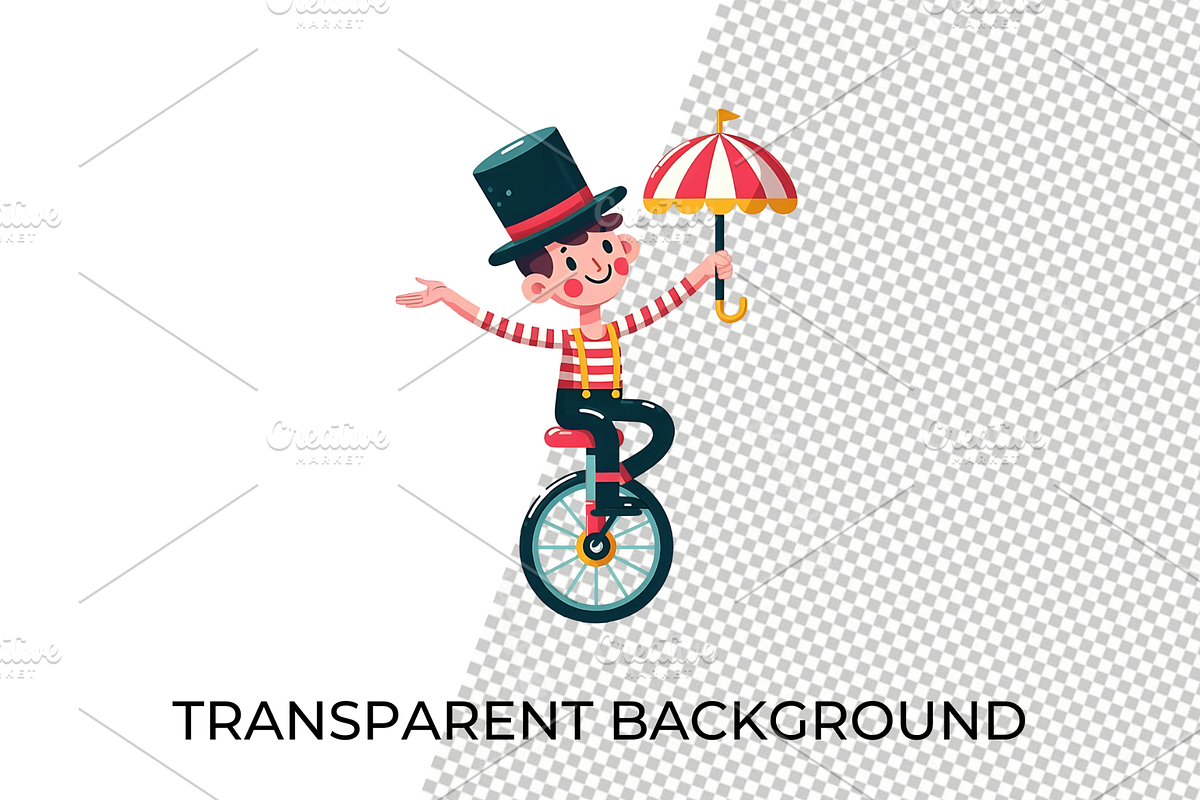Circus Clipart PNG Carnival Arts, a Decorative Illustration by QM_ART (Photo 3 of 7)