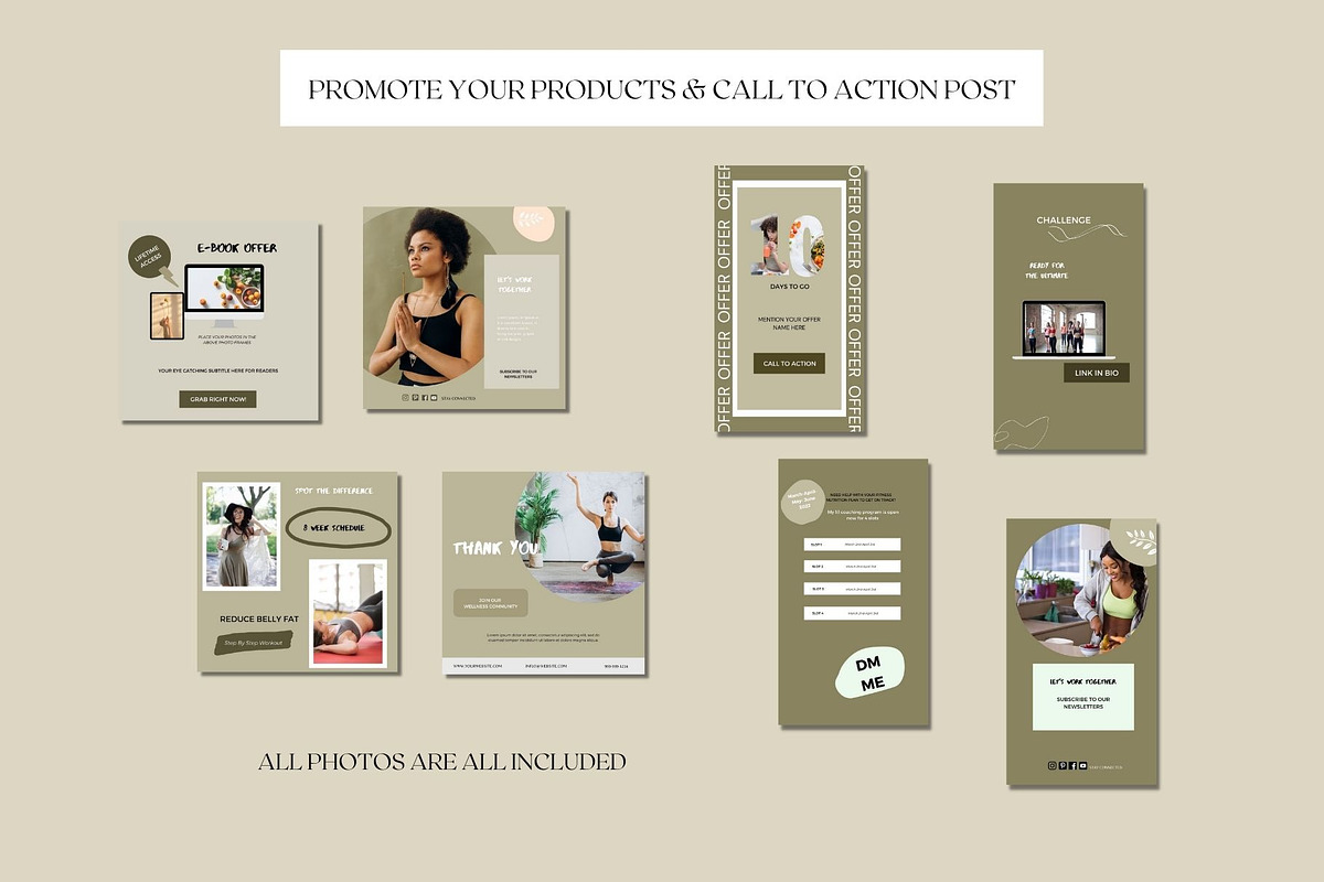 Nutrition coach Instagram template, a Social Media Template by Deepa Template Studio (Photo 9 of 11)