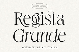 Regista Grande - Modern Serif Font