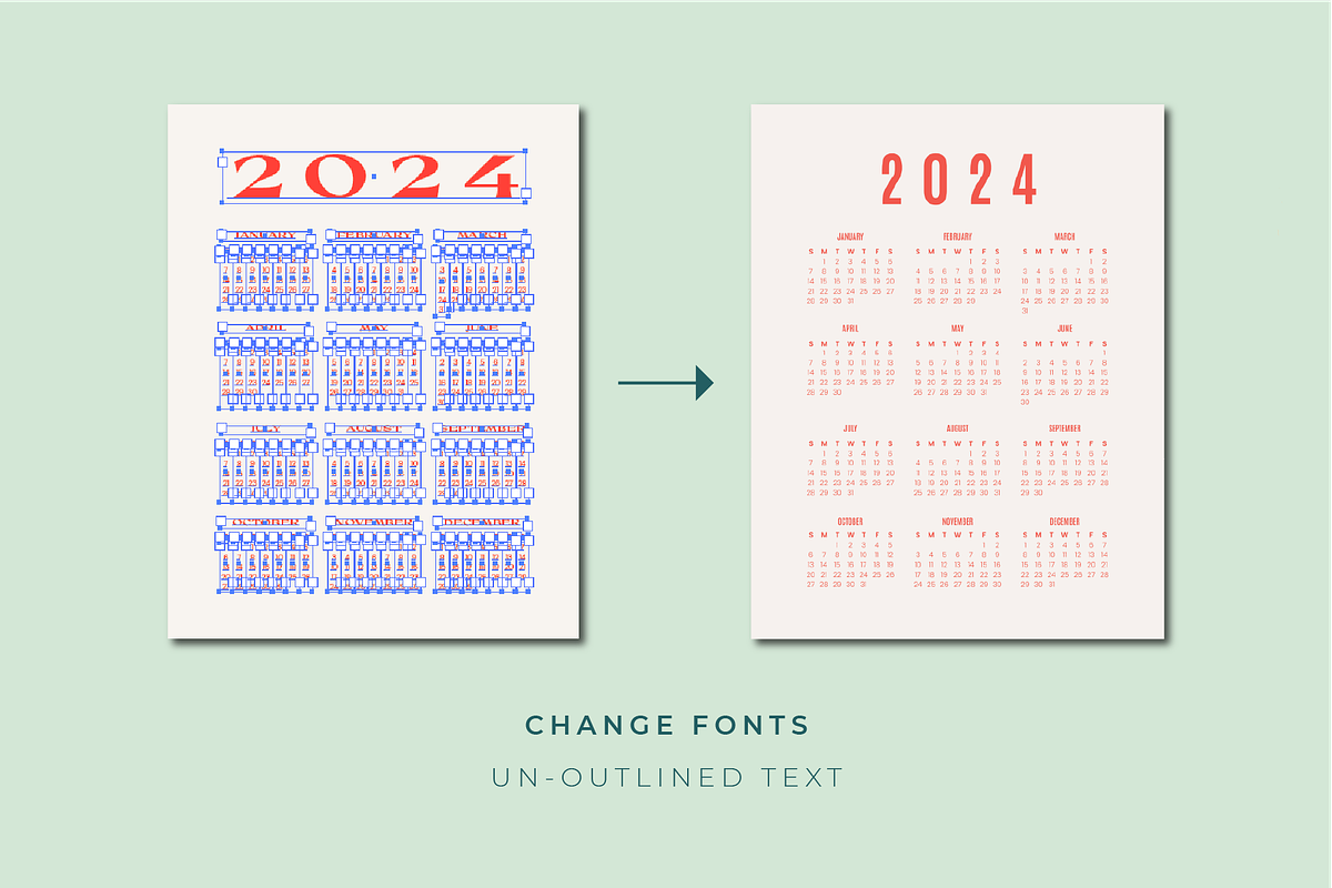 2026 Calendar Editable Template preview 3
