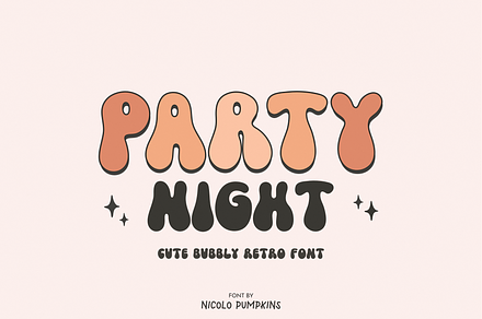 PARTY NIGHT Font, a Font by Nicolo Pumpkins
