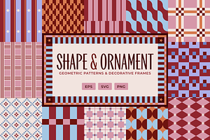 Geometric Patterns & Vector Frames, a Pattern Graphic by venimo