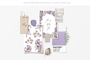 Lilac Purple Watercolor Flowers, an Illustration by May • SHO (Thumbnail 3 of 13)