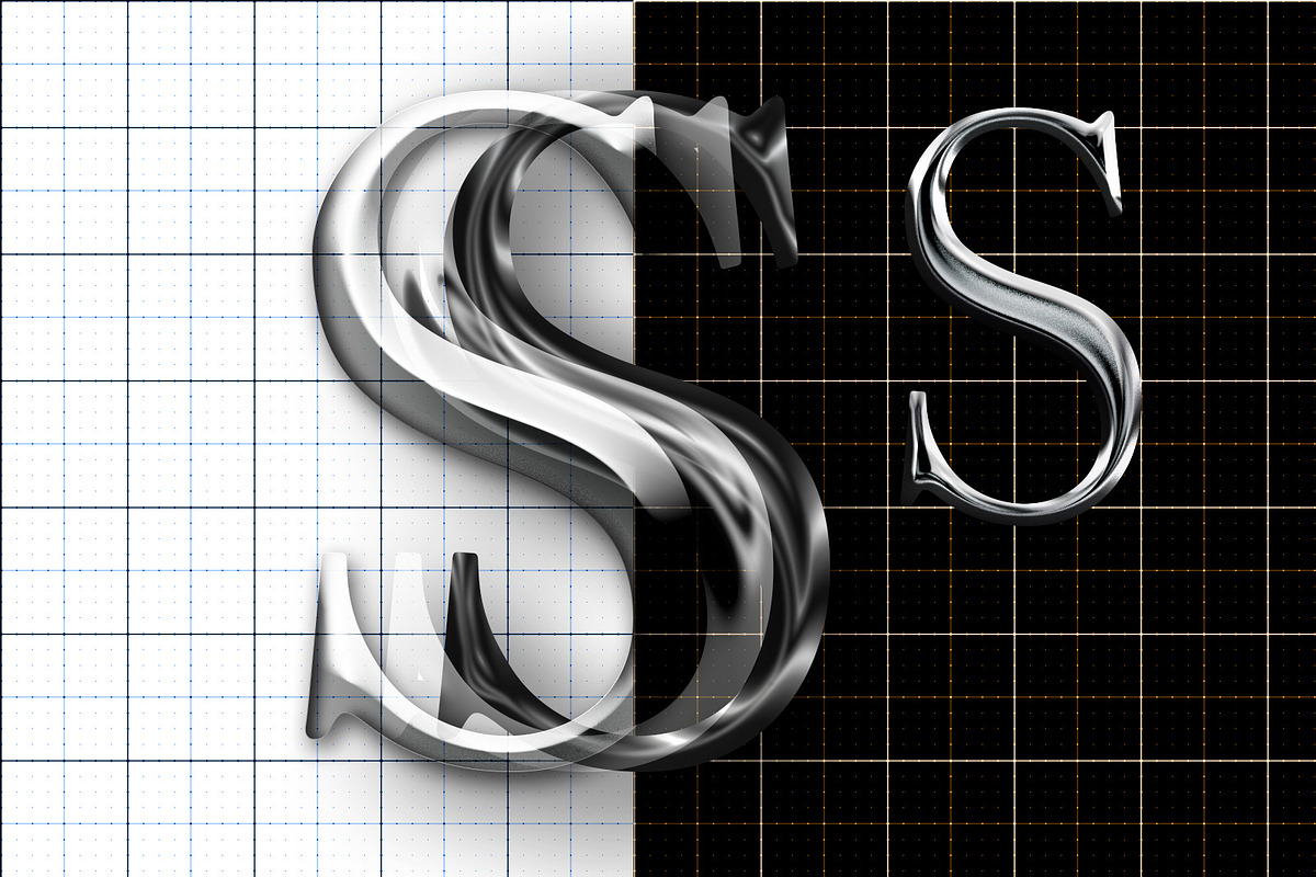 Metal Chrome Text Effects Photoshop, a Brushes & More by Giallo (Photo 3 of 27)