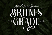 Britnes Grade - Stylish Serif, a Serif Font by Letterhend Studio (Thumbnail 1 of 9)