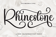 Rhinestone | Script Font, a Handwritten Font by Scratchones (Thumbnail 1 of 9)