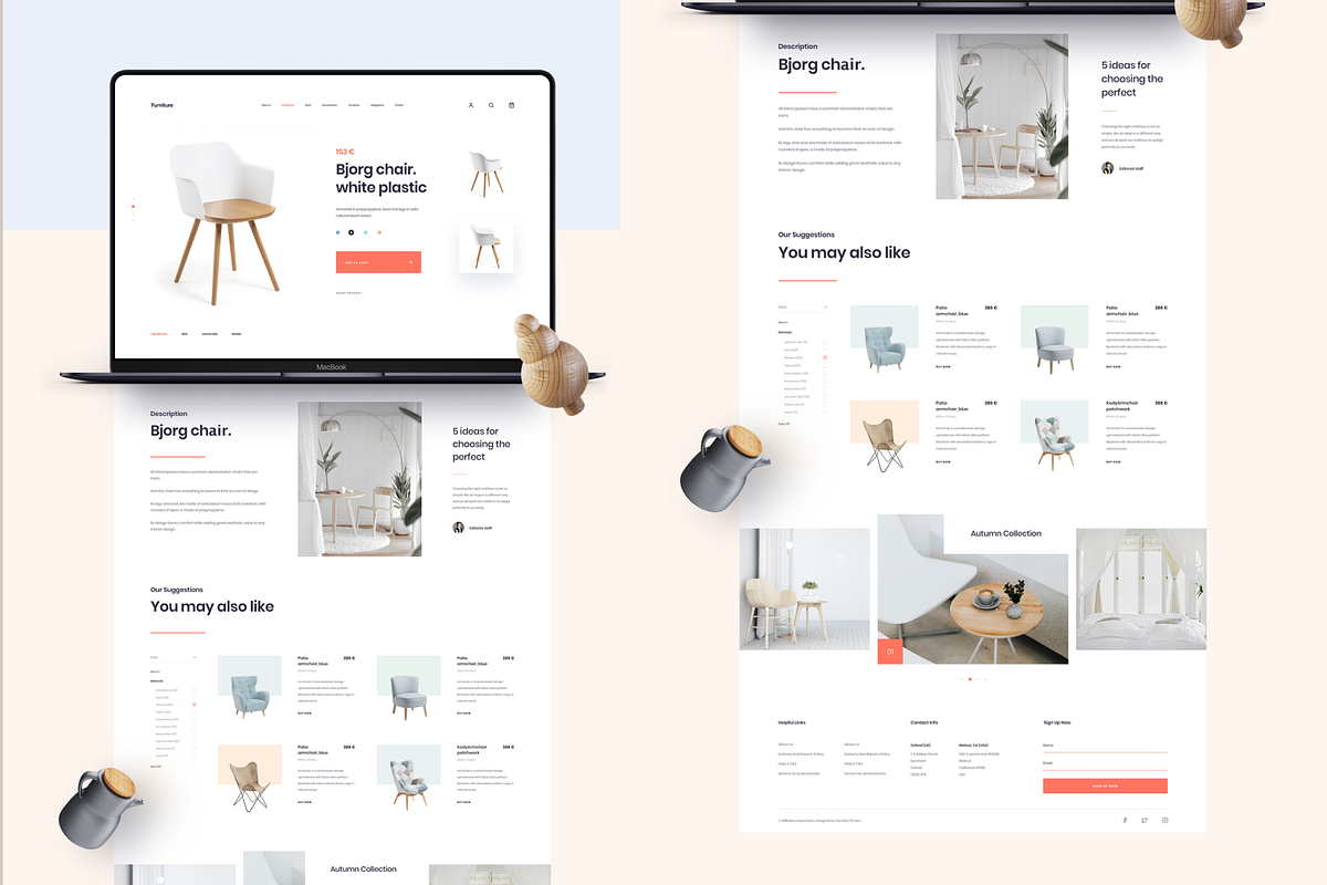 Furniture Website UI, an UI Kit Template by KreyaParekh (Photo 2 of 4)