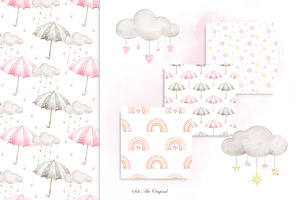 Teddy Bear Patterns Baby Girl Paper