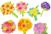Watercolor Bouquet, an Illustration by Sandra Jones Art (Thumbnail 1 of 2)