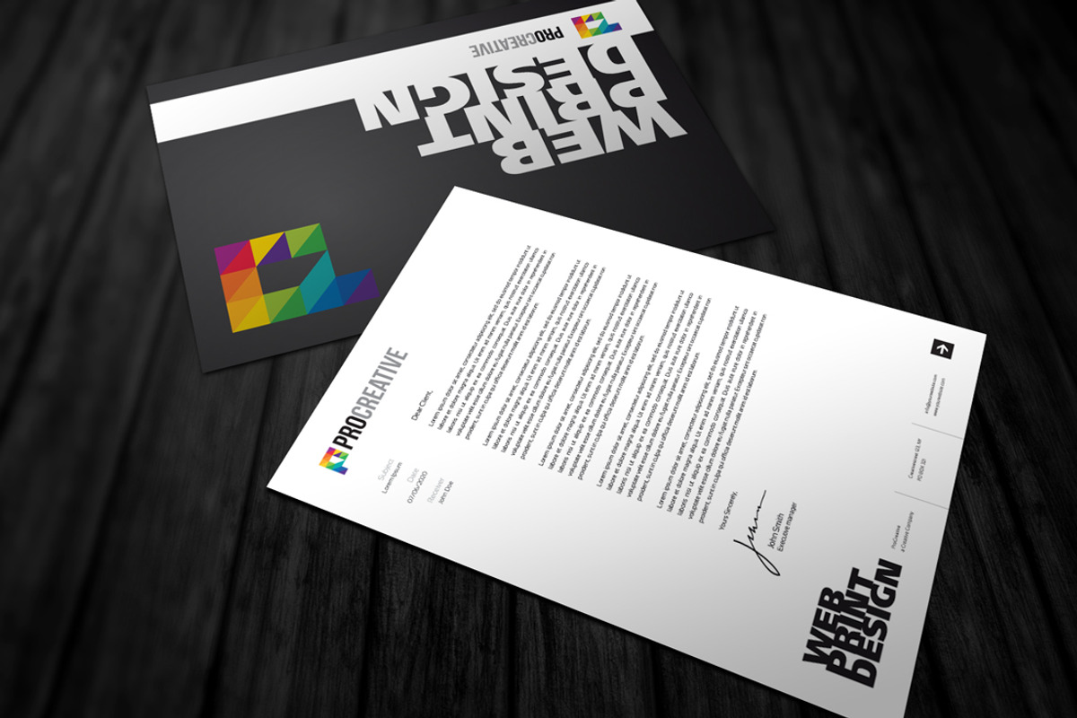 RW Pro Creative Identity + Logo, a Stationery Template by Reclameworks (Photo 3 of 5)