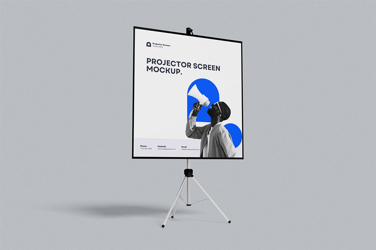 Projector Screen Mockup, a Device Mockup by swsi-studio