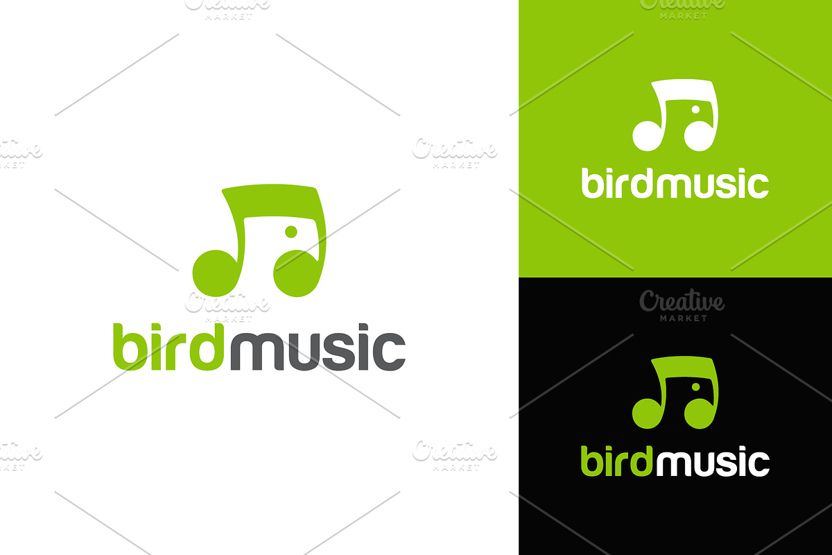 Bird Music Logo, a Branding & Logo Template by zaqilogo