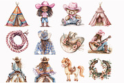 Pink Cowgirl Clipart, an Illustration by Design Market (Thumbnail 2 of 5)