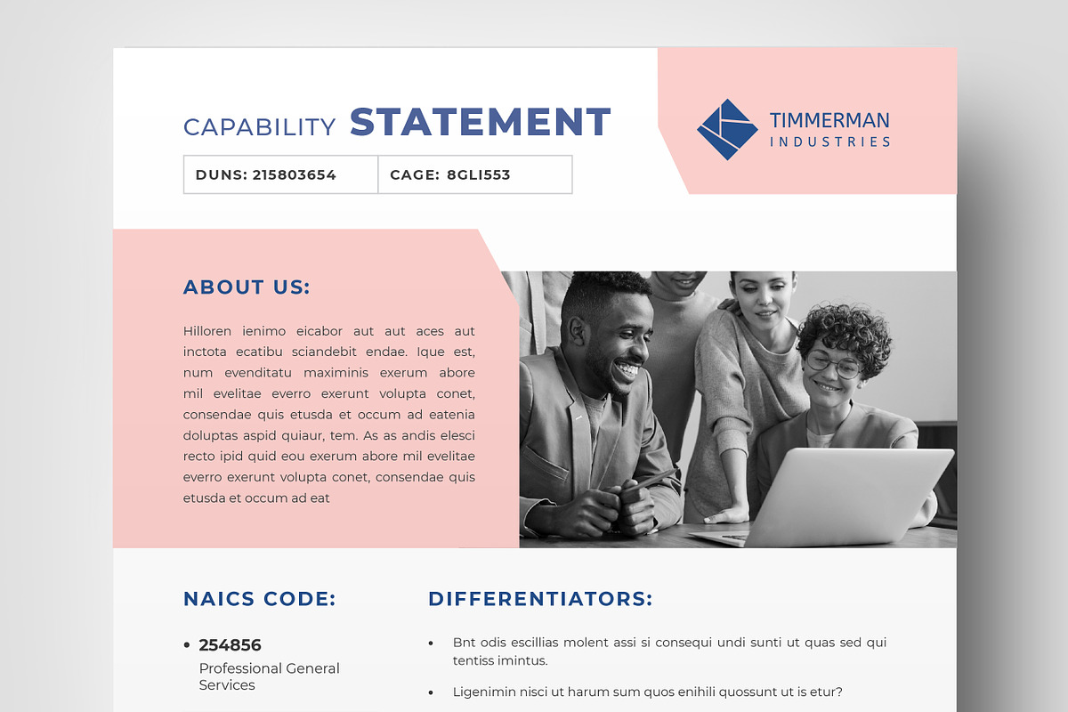 Company Capability Statement, a Brochure Template by Niofix (Photo 1 of 7)