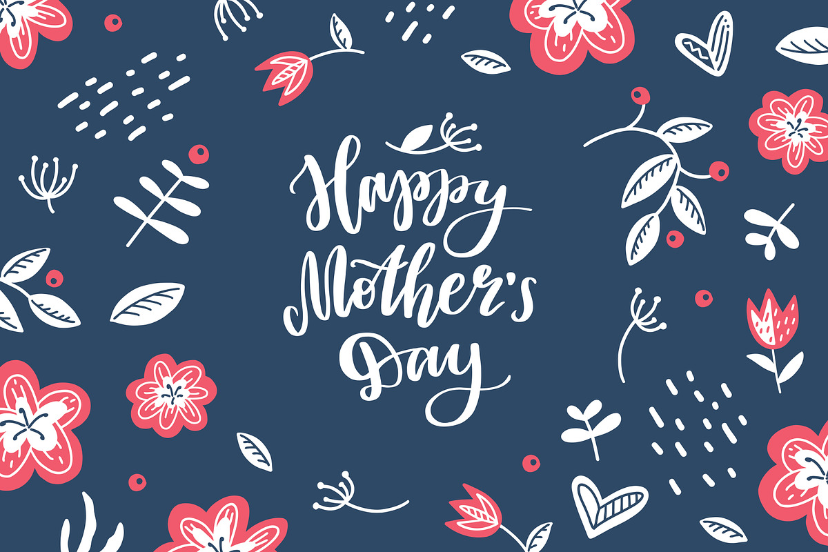 Happy Mother's Day cards & patterns, a Texture Illustration by redcollegiya design (Photo 6 of 8)