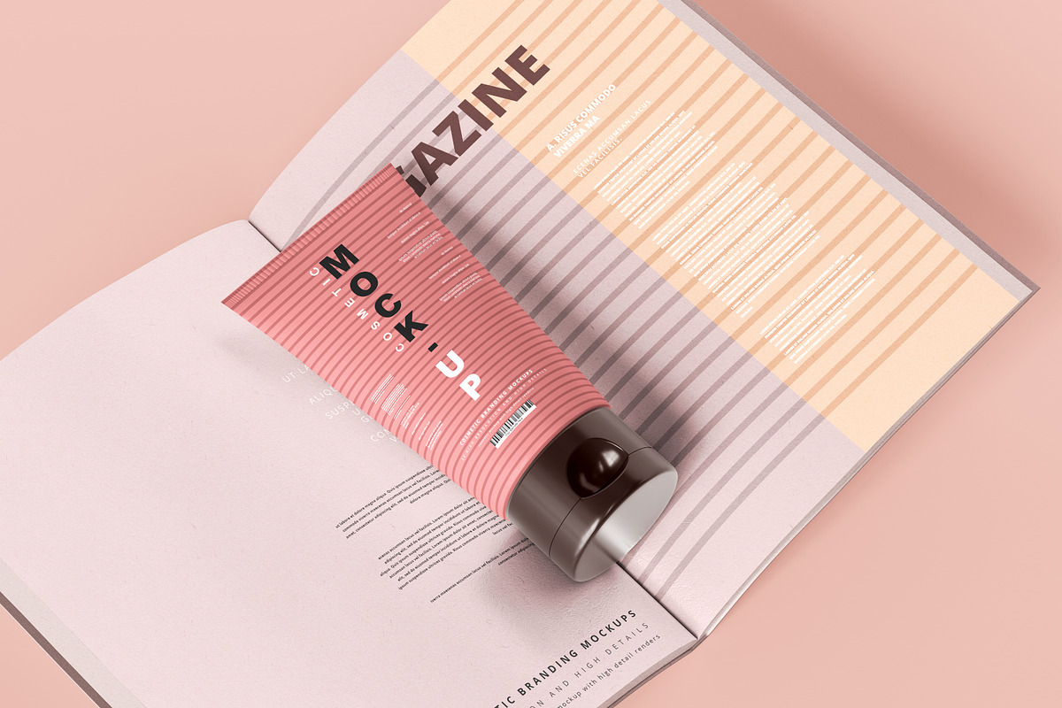 250+ Cosmetic Branding Mockup Bundle, a Cups & Container Mockup by pmvch (Photo 120 of 273)