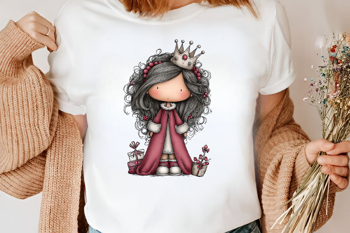 Whimsical Christmas Doll Clipart, an Illustration by Canvas Craft (Photo 5 of 7)
