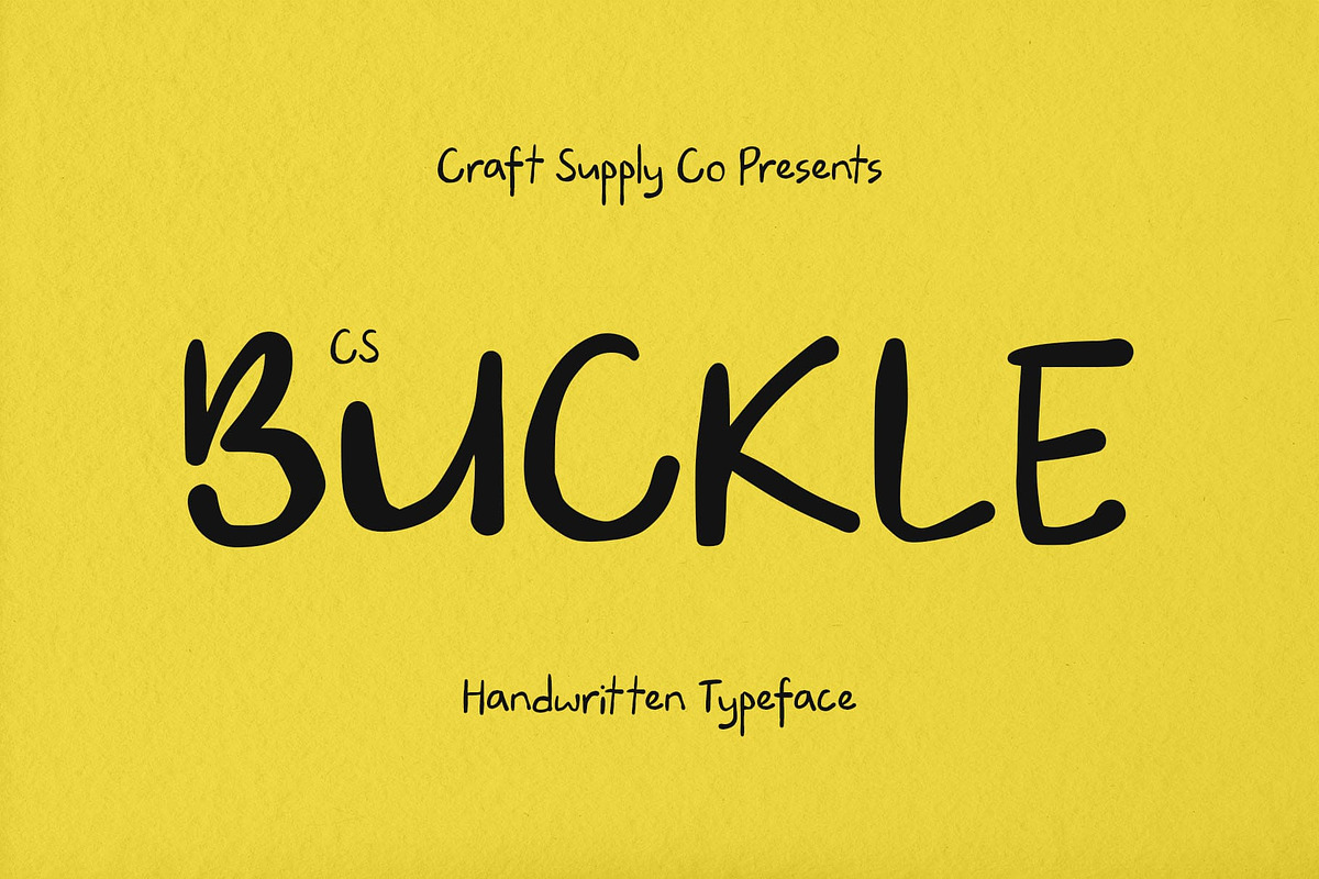 CS Buckle – Ugly Font, a Handwritten Font by Craft Supply Co. (Photo 1 of 8)