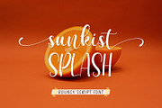 Sunkist Splash | Bouncy Script, a Script Font by Lemonthe (Thumbnail 1 of 7)