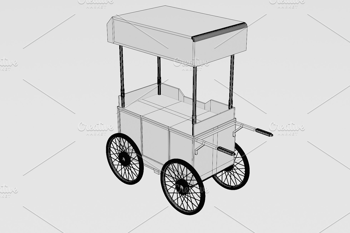 Coffee Cart 3D Model, an Object 3D Model by mrfauzi (Photo 8 of 8)