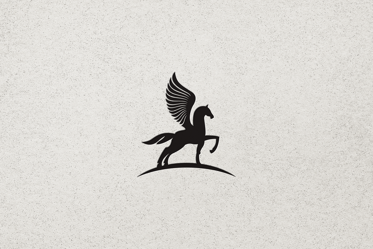 Minimalist Silhouette Pegasus Logo, a Branding & Logo Template by Luxury Logos (Photo 4 of 4)