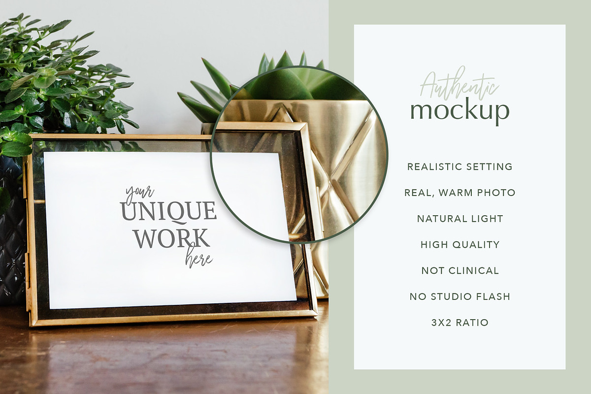 Gold Frame Mockup 3x2 Landscape#A, a Print Template by Julia Jane Creative (Photo 2 of 5)