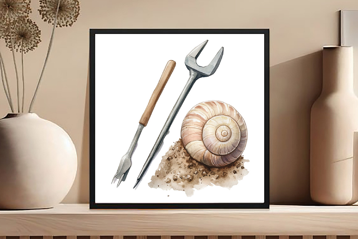 Fossil Explorers Watercolor Clipart, an Illustration by DreamCafeArt (Photo 5 of 6)