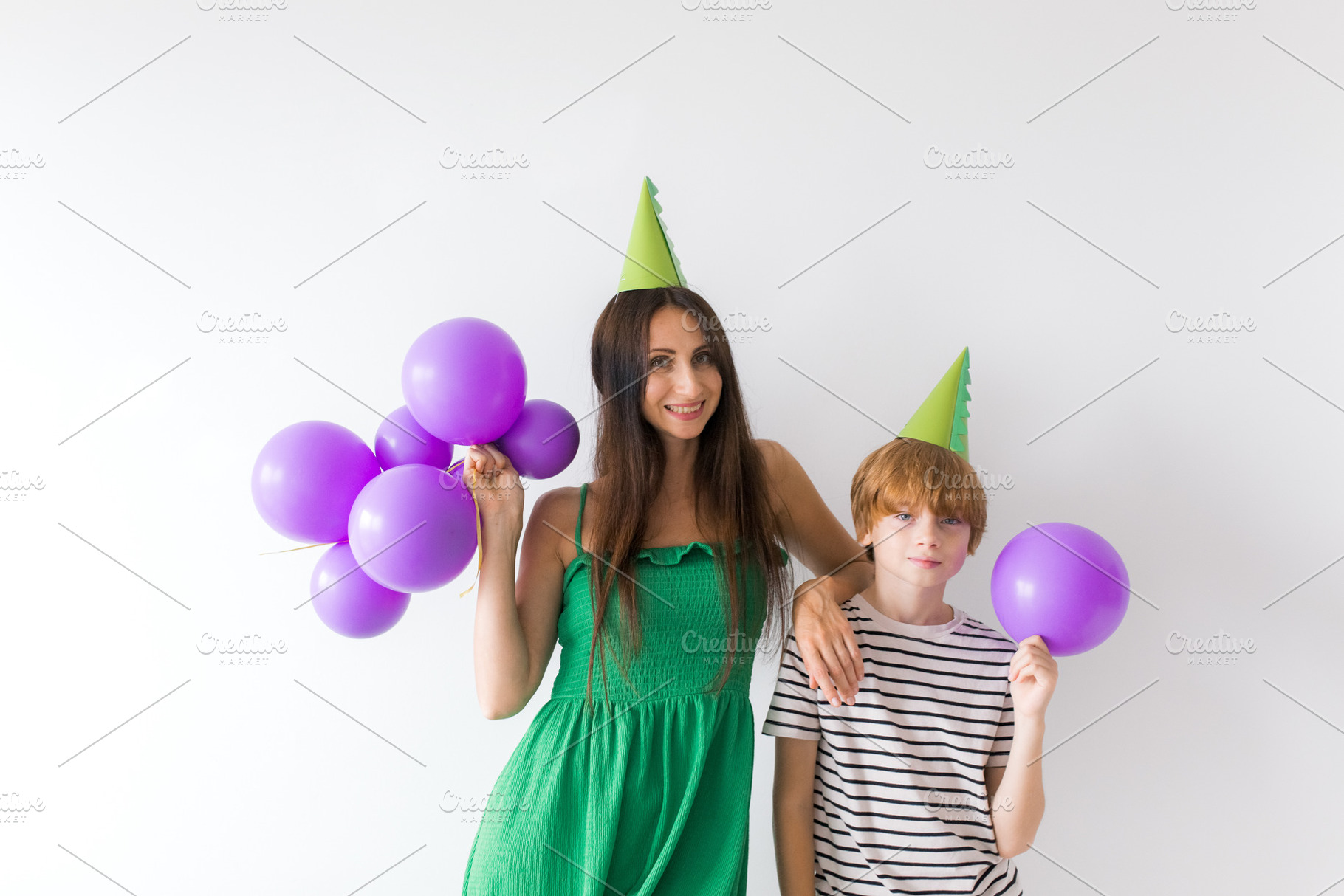Smiling mother and her young son, a Holiday Photo by Kolomiyets Viktoriya