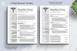 Nursing Medical Resume CV Template