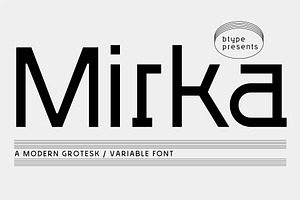 Mirka — Variable Sans Serif Family