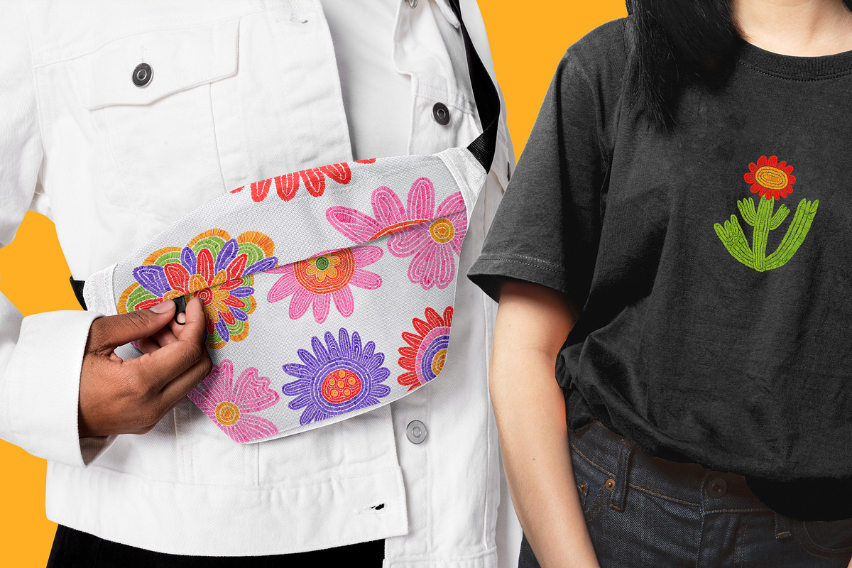 70s craft flower-embroidery&patterns, an Illustration by okchizh (Photo 10 of 10)