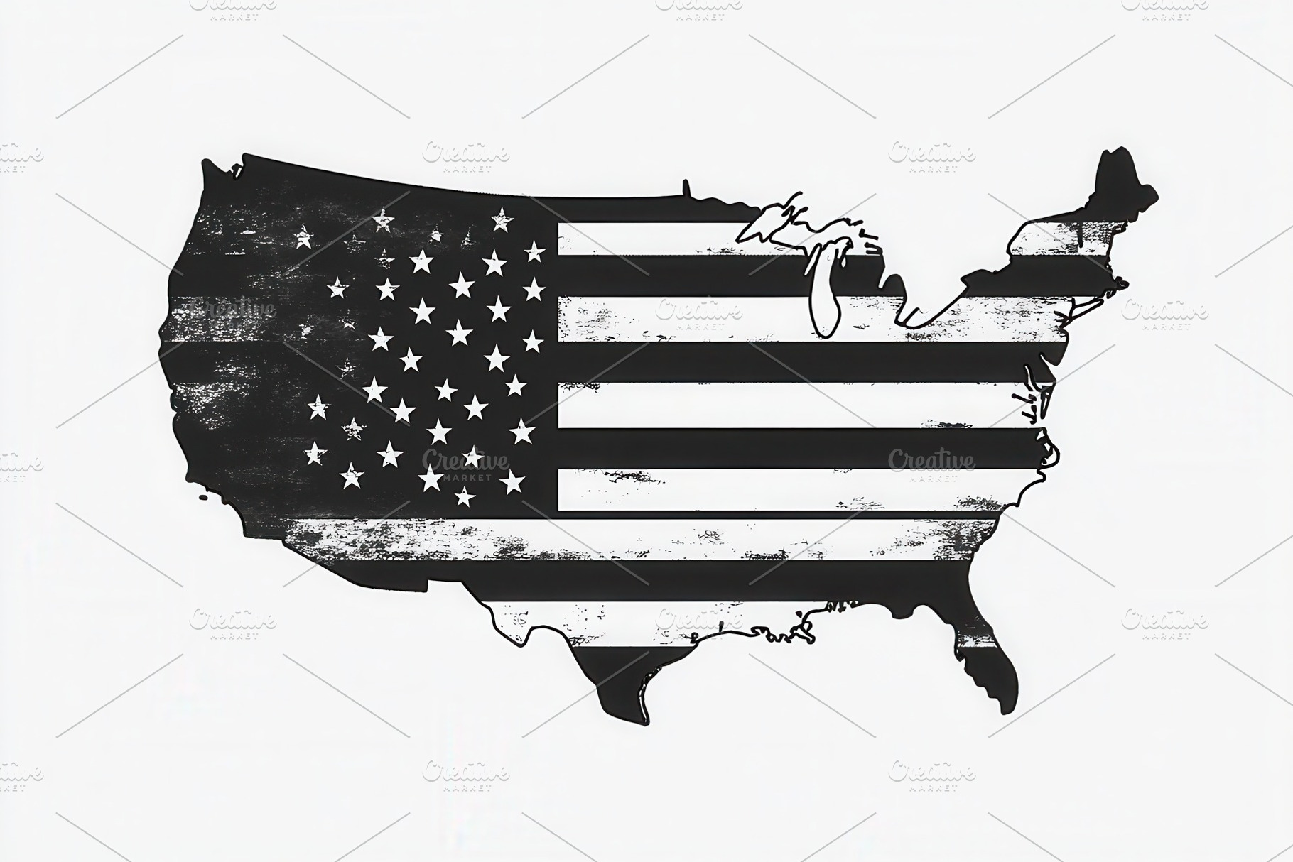 United States map silhouette concept, a Photo by Pavel_design
