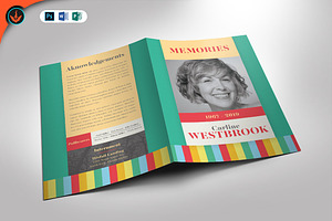 Funeral Program 17 Colorful Theme, a Brochure Template by SeraphimChris