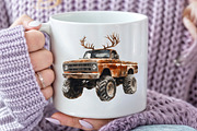 Christmas Monster Truck Sublimation, an Illustration by Pixels.Craft (Thumbnail 6 of 6)