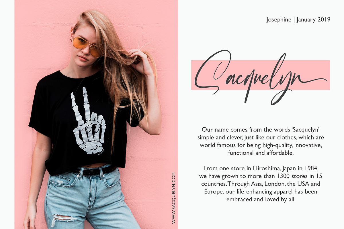 Josephine | Fashionable Script Font, a Script Font by Runsell Studio (Photo 9 of 12)