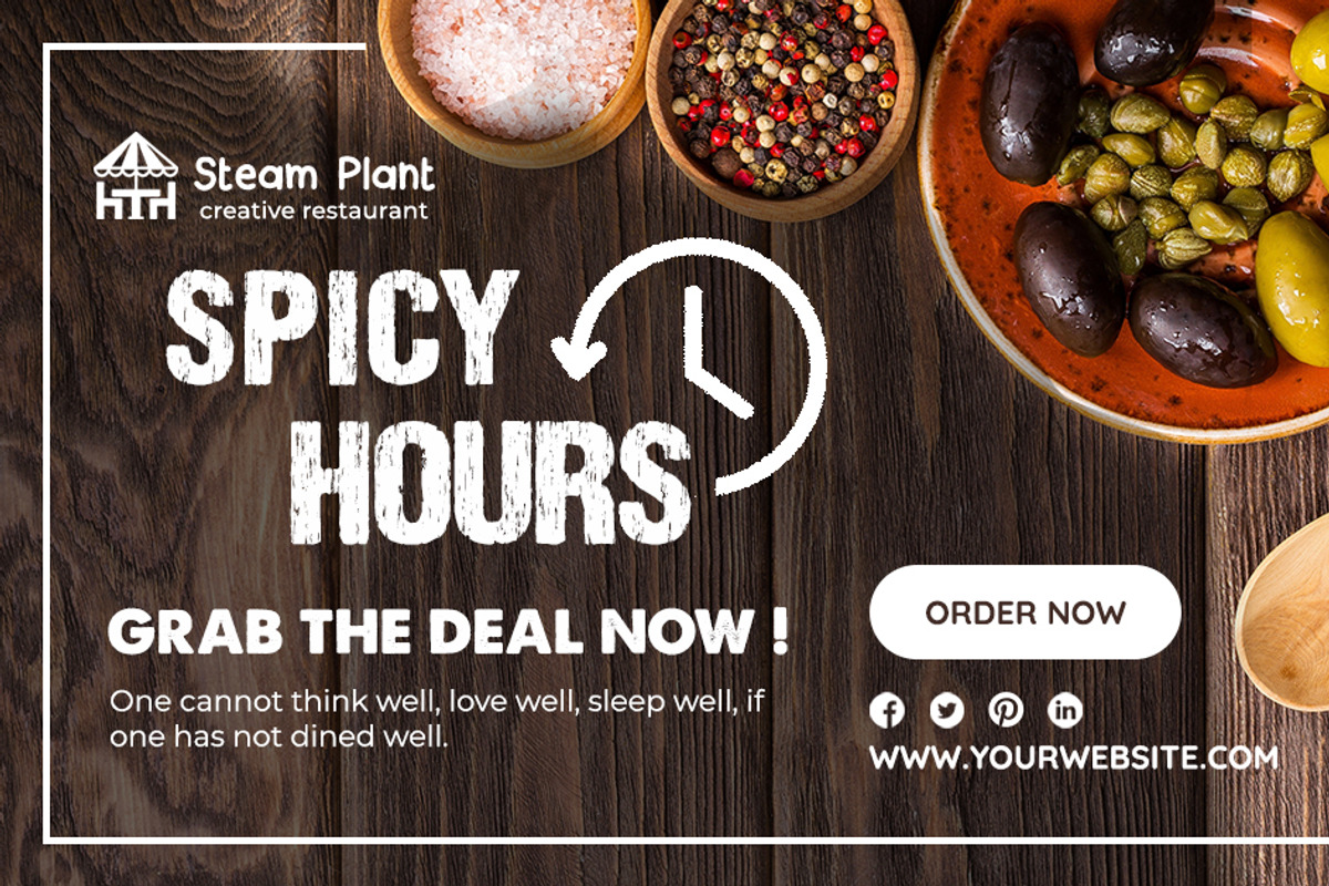 Restaurant Facebook Ad Banners, a Social Media Template by 3djagan (Photo 9 of 9)
