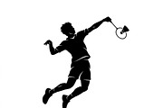 60 Badminton Player Smash Silhouette, a Person Illustration by Amazin_art (Thumbnail 8 of 26)
