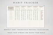 Digital Monthly Habit Tracker, a Templates & Theme by BRANDcontent (Thumbnail 2 of 6)