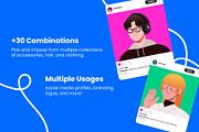 Customizable Avatar Icons, a Person Illustration by Artbox Studio (Thumbnail 2 of 3)