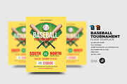 Baseball Tournament Flyer Template, a Flyer Template by Aam360 (Thumbnail 1 of 3)