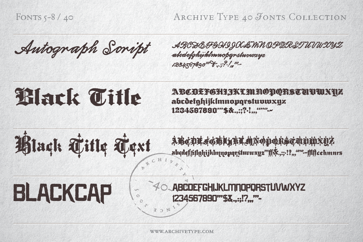 40 Archive Fonts Collection preview 4