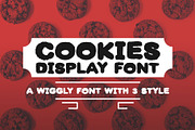 Cookies - A wiggly display font, a Font by Beshr Abdulhadi (Thumbnail 1 of 8)